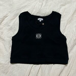 LOEWE Cropped Anagram Tank Top in Cotton